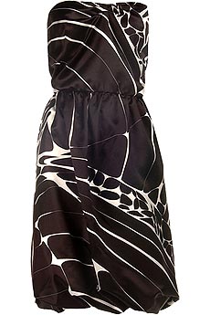 Emilio Pucci Strapless Tartaruga print dress