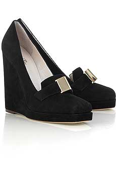 Suede platform loafers