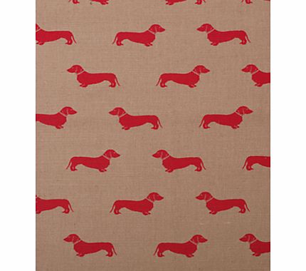 Emily Bond Dachshund Fabric, Red