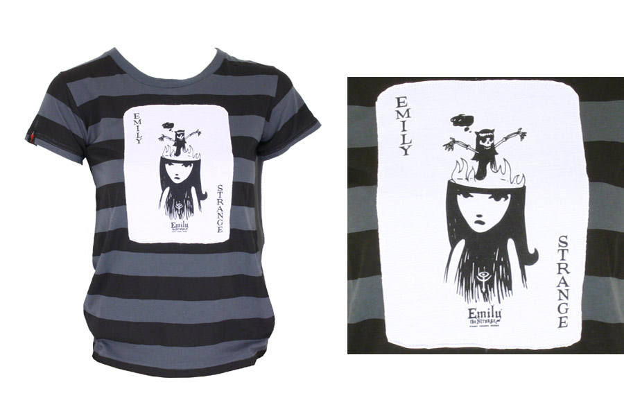 Emily Strange - Joker T-shirt - Black / Grey