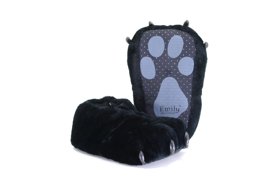 - Slippers - Black Fur