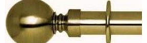 Lifestyle 25 - 28mm Telescopic Extendable Metal Ball Curtain Pole Set, Antique Brass, 120 - 210 Cm