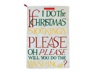 Emma Bridgewater Christmas Stocking Tea Towel