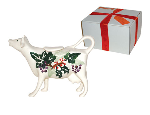 Emma Bridgewater Holly and Ivy Boxed Cow Creamer