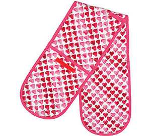 EMMA BRIDGEWATER Pink Hearts Double Oven Glove
