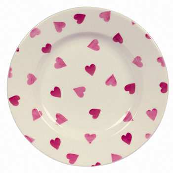 EMMA BRIDGEWATER Pink Hearts Eight and a Half