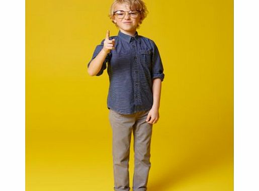 Emma Bunton Boys Grey Peached Twill Chino - 5-6