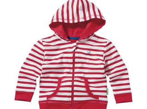 Boys Red Striped Hoodie - 6-9 Months