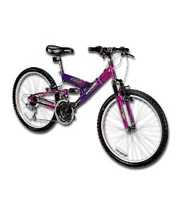 Emmelle Avenger Girls 18 Speed Dual Suspension Cycle