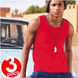 Fruit of the Loom Athletic Vest 3 Pack - Navy XXL