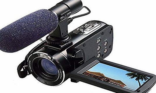 Emperor of Gadget Ordro Full HD Digital Video Camera with External MIC, Model HDV-Z20 (Includes 8GB SD Card as a Free Bonus!) - Digital Camcorder with Professional Camera Mounted Shotgun Boom Microphone by Emperor of G