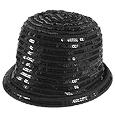 Emporio Armani Black Sequined Cotton Cloche Hat