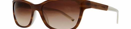 Emporio Armani EA4004 Square Sunglasses, Brown