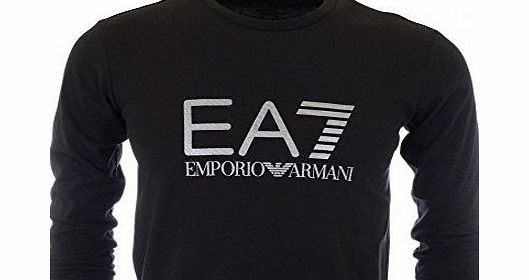 Emporio Armani EA7 by Emporio Armani 273008 Train Big Logo Full Sleeve Black T-Shirt XXL
