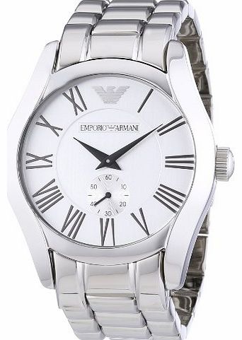 Emporio Armani Gents Stainless Steel Bracelet Watch with Silver Dial