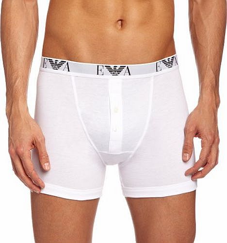 Intimates Cotton Button 3 Pack with Fly Mens Boxers White Large
