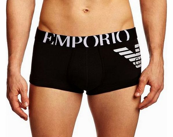 Emporio Armani Intimates Eagle Without Fly Mens Trunks Black Large