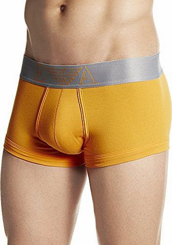 Emporio Armani Intimates Mens Basic Trunk Plain Boxer Shorts, Orange (Tramonto), X-Large