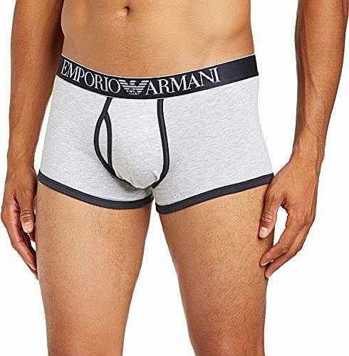 Intimates Mens Contrast Trunk Boxer Shorts, Grey, Medium