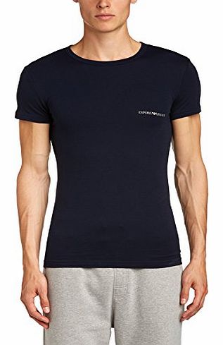Emporio Armani Intimates Mens Eagle Stretch T-Shirt, Blue (Marine), Small