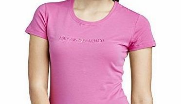 Emporio Armani Intimates Womens Cotton Delight T-Shirt Pyjama Top, Fuchsia Pink, Size 10 (Manufacturer Size:Medium)