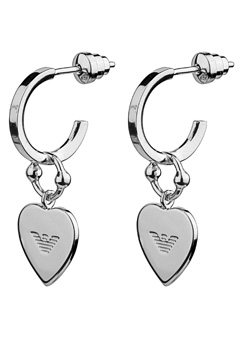 Emporio Armani Jewellery Emporio Armani Steel Heart Earrings EG2548040