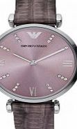 Emporio Armani Ladies Gianni T-Bar Rose Grey Watch