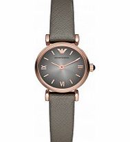 Emporio Armani Ladies Grey Gianni T-Bar Watch