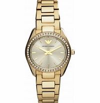 Emporio Armani Ladies New Tazio Gold Steel