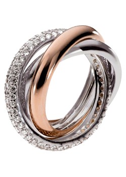 Ladies Silver and Rose Gold Ring
