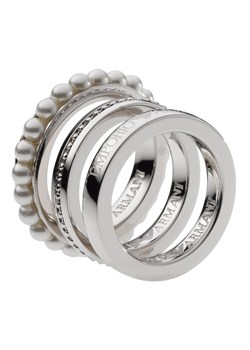 Emporio Armani Ladies Silver Rings - Size P
