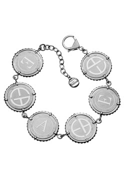 Emporio Armani Ladies Steel Logo Bracelet