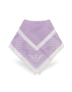 Emporio Armani Logo Frame Silk Square Scarf