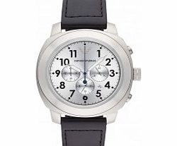 Emporio Armani Mens Delta Silver Black