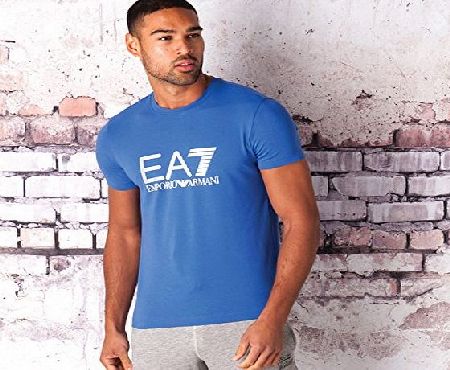Emporio Armani Mens Emporio Armani EA7 Mens Train Graphic T-Shirt in Blue - L