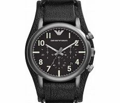 Emporio Armani Mens Luigi Black Cuff Watch