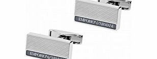 Emporio Armani Mens Silver Tone Cufflinks