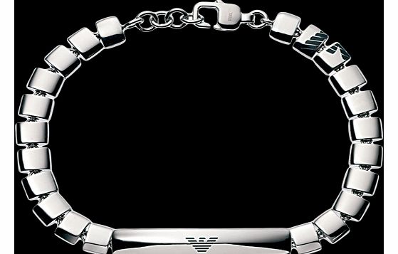 Emporio Armani Mens Steel Logo Bracelet EGS1264040