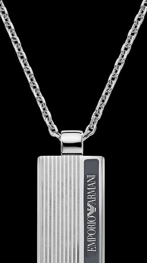 Emporio Armani Mens Stripe Pendant EGS1813040