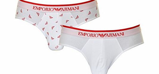 Emporio Armani White Brief 2 Pack (L)