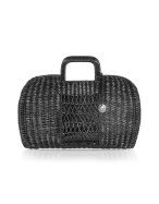Emporio Due Milk Bag Black Patent Leather Basket Bag