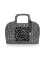 Emporio Due Milk Bag Gray Patent Leather Basket Bag