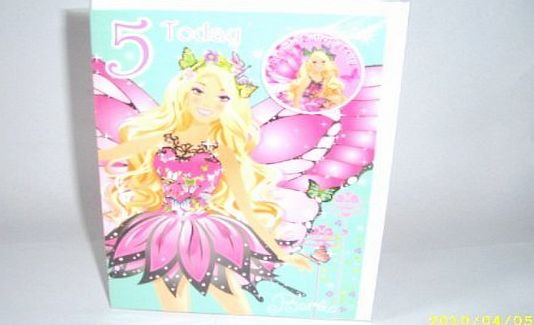 Emporium Birthday Card BARBIE MARIPOSA Age 5