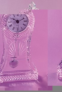 quartz lead crystal clock