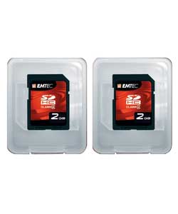EMTEC 2Gb SD Card Twin Pack