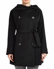 Huonville black wool coat