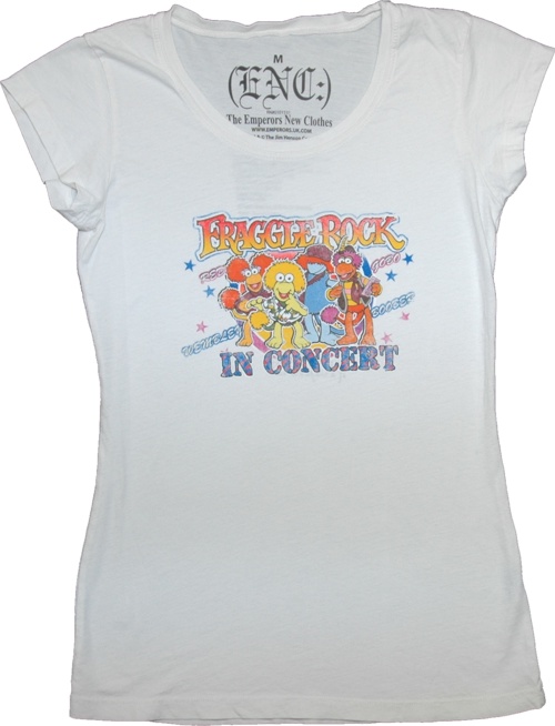 White Fraggle Rock In Concert Ladies T-Shirt from ENC
