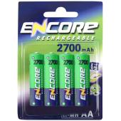 Encore 2700 mAh 4 x AA Rechargeable Batteries