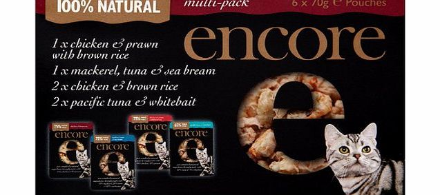 Encore Cat Pouch Multipack 70 g x 6 (Pack of 6)