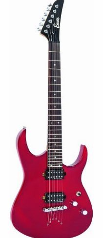 Encore E89 Rock Series Electric Guitar - Thru Red